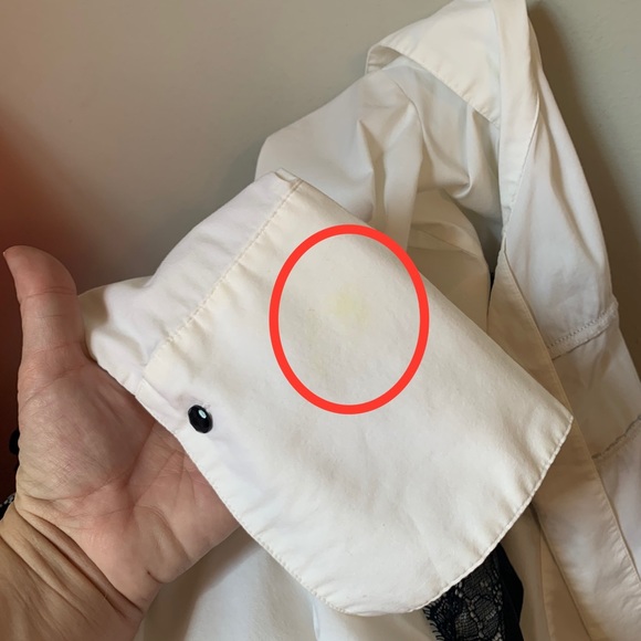 White Poplin & Black Lace Wrap Shirt - Picture 8 of 11